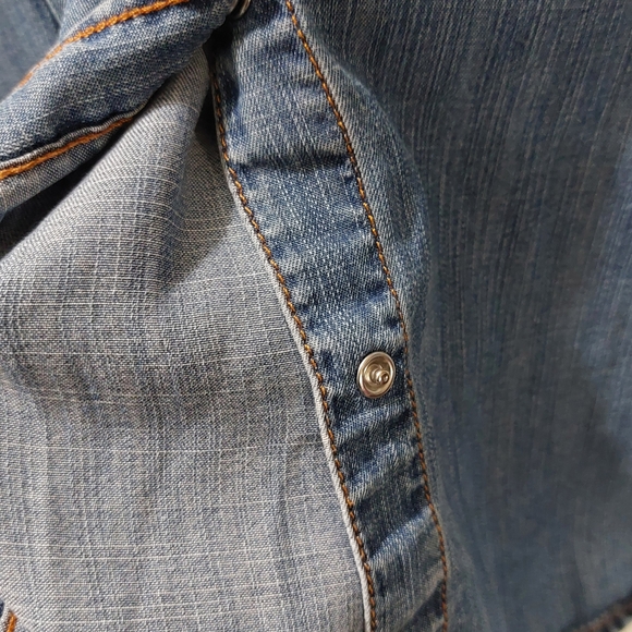 Women's Blue Cotton Lightweight Button Down Shirt Size 18 - Picture 4 of 6